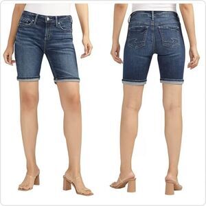 Silver Jeans Co. Suki Bermuda 9" denim shorts sz 29